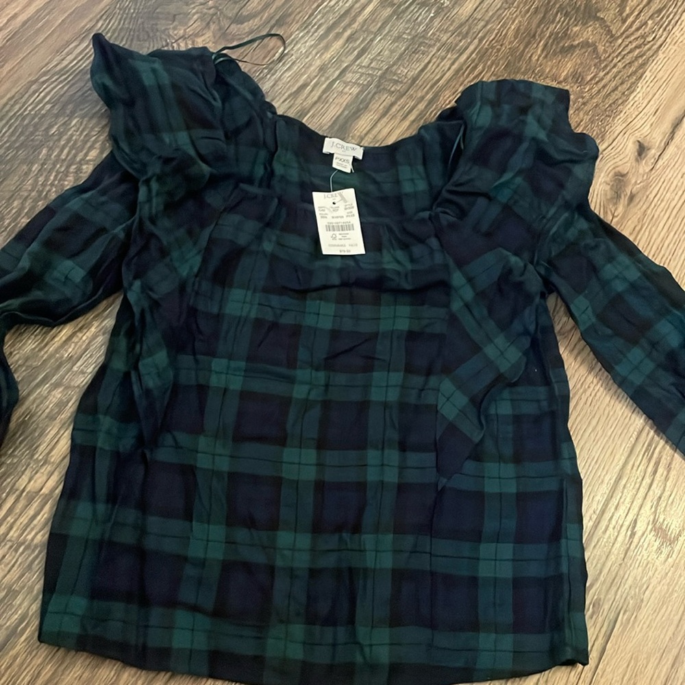 J Crew Petite XXS Ruffle Top NWT